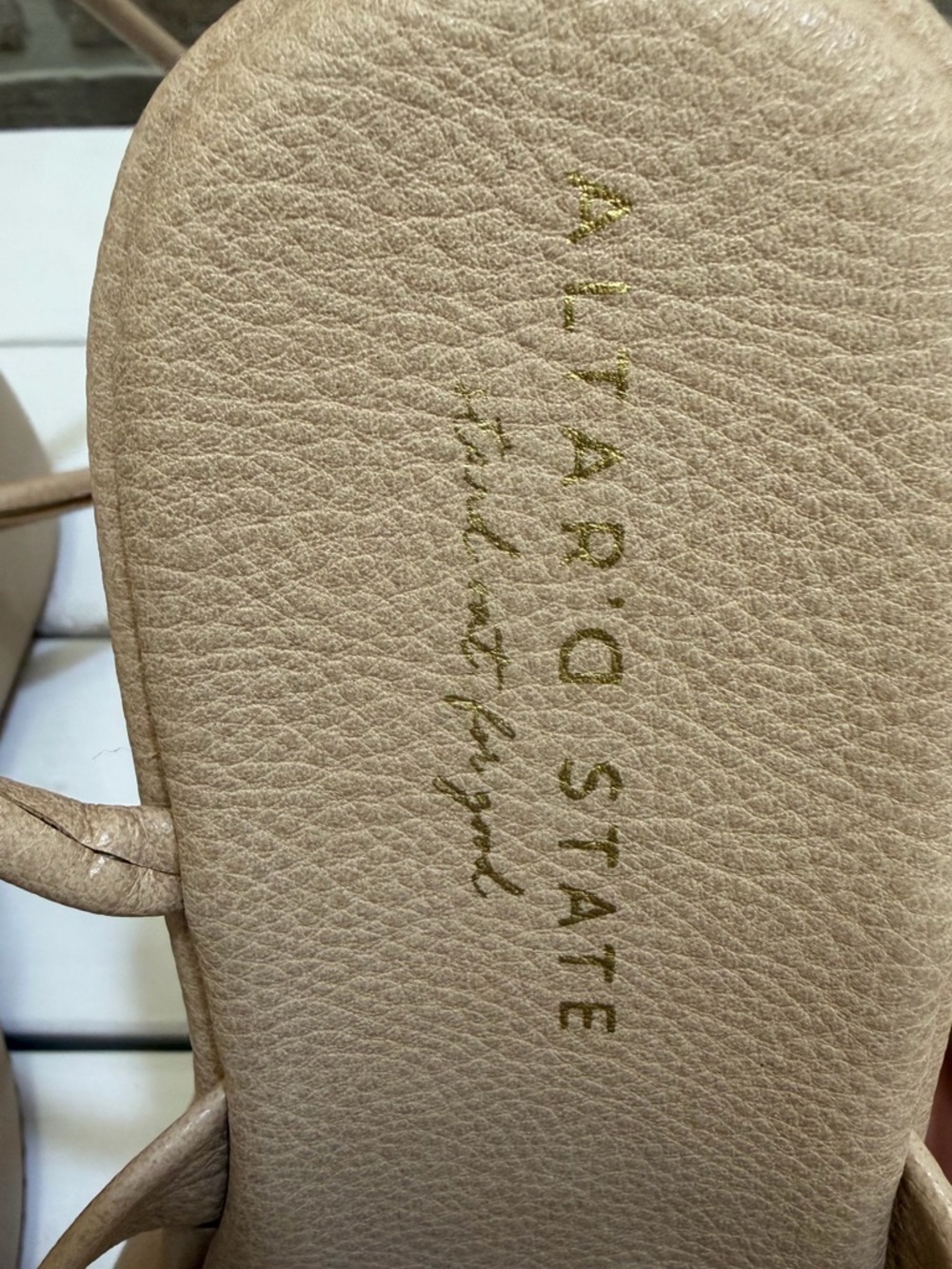 Altar’d State Women’s Nude Platform Ankle Wrap Sandals Size 6 Graduation Summer - Picture 11 of 11